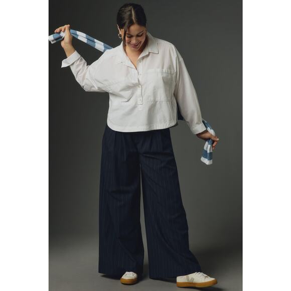 Anthropologie Back-Slit Button-down Shirt - New 1X - Picture 3 of 5